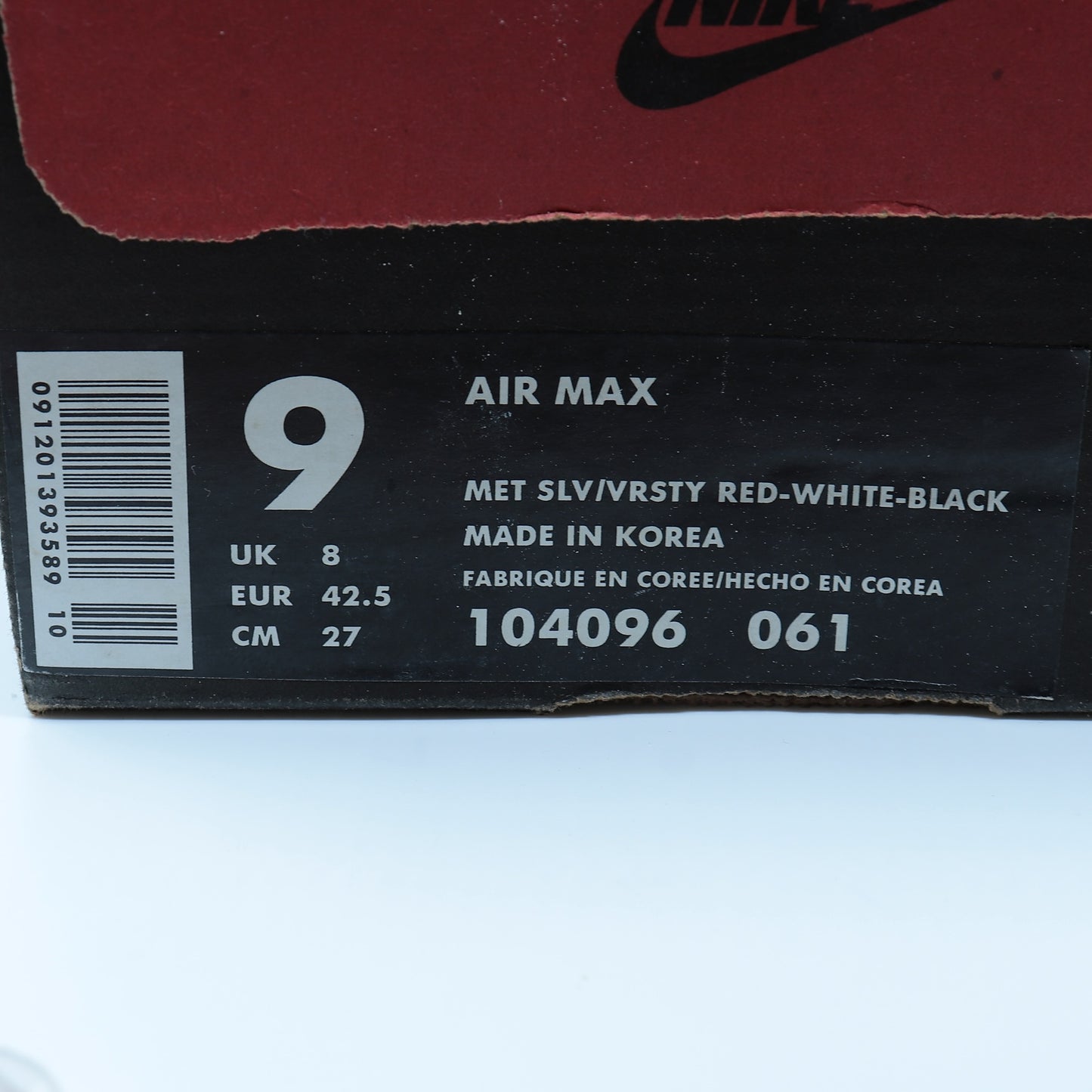 Nike Air Max 97 Silver Bullet OG 1997 Size 9